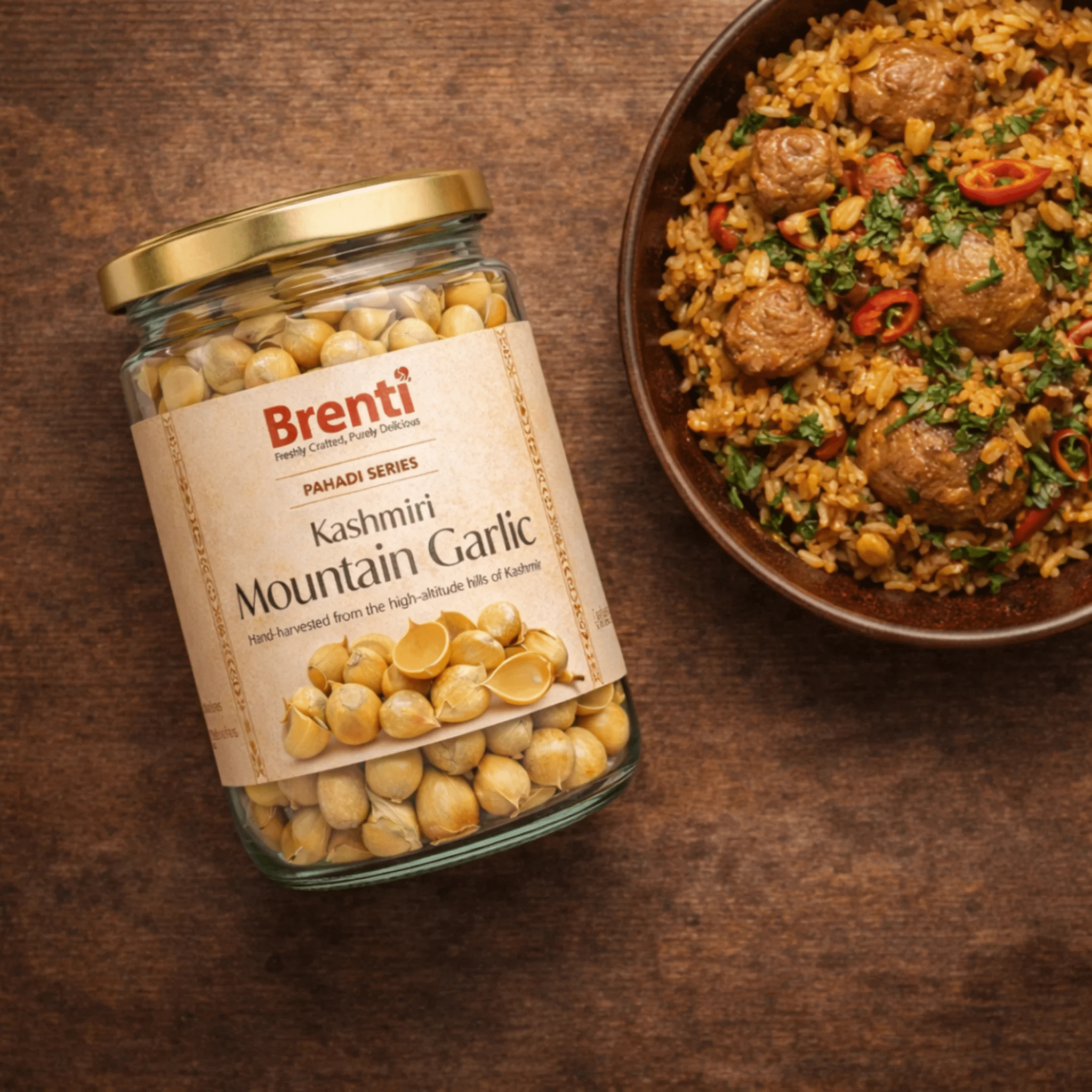 Kashmiri Mountain Garlic - Brenti Foods